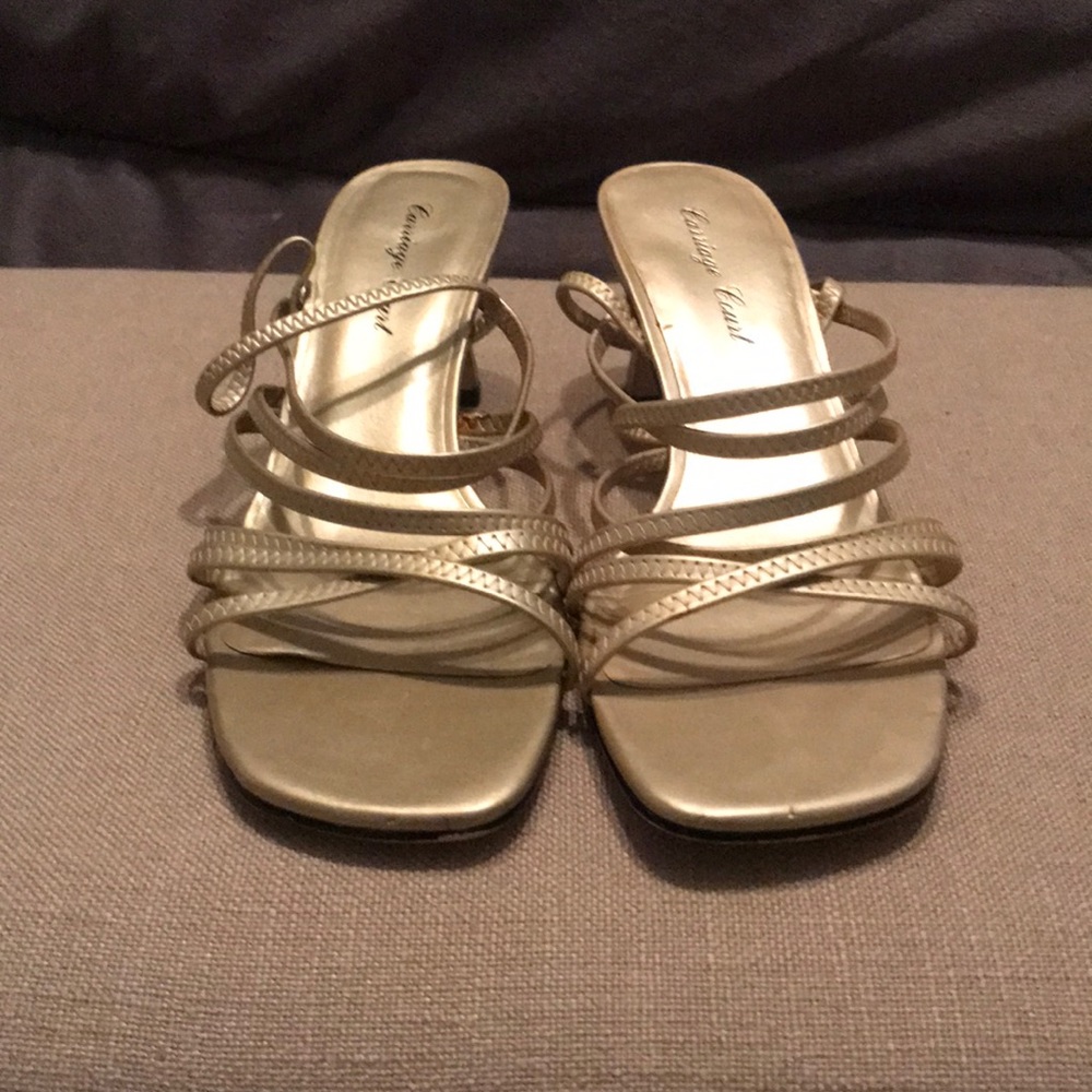 Gold Strappy Heels